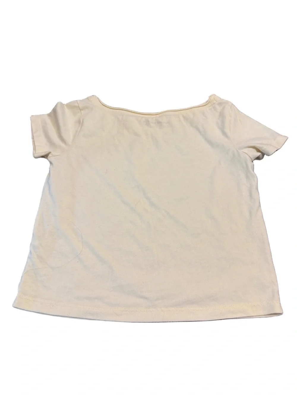 **Bundle** GAP Denim Jeans Gray Crop Tee & Pale-Yellow Puppy Graphic Tee 11/12